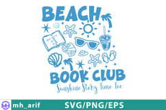 Beach Book Club Sunshine Story Time SVG PNG T-shirt Design Product Image 2