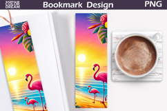 Tropical Beach Bookmark | Flamingo Bookmark Product Image 1