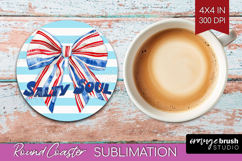 Beach Bow Nautical Round Coaster Sea Quotes Coaster PNG Product Image 1