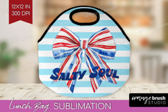 Beach Bow Nautical Lunch Bag Sea Quotes Lunch Bug PNG Product Image 1