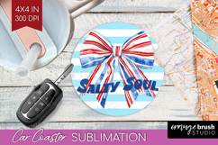 Beach Bow Nautical Car Coaster Sea Quotes Coaster PNG Product Image 1