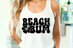 Beach Bum SVG - Retro Summer Shirt SVG - Hawaiian Flower Product Image 2