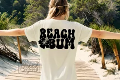 Beach Bum SVG - Retro Summer Shirt SVG - Hawaiian Flower Product Image 1