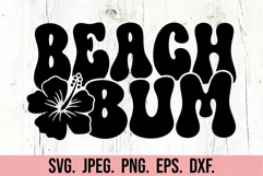 Beach Bum SVG - Retro Summer Shirt SVG - Hawaiian Flower Product Image 4