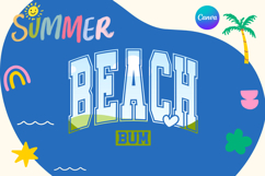beach bum Canva Frame Varsity summer Product Image 1