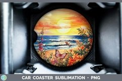 GorgeousBeach Car Coaster design.