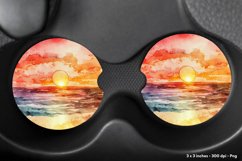 Beach Car Coaster Sublimation  Watercolor Ocean Coasters