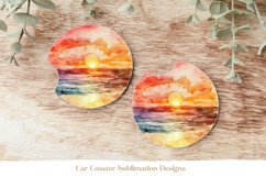 Beach Car Coaster Sublimation  Watercolor Ocean Coasters