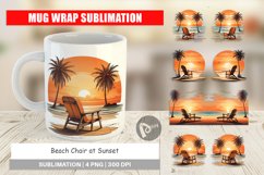 Mug Wrap Design Sunset Beach Chair Product Image 1