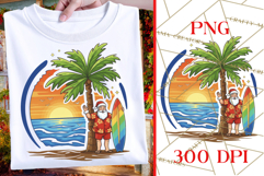 Surfing Santa | Beach Christmas PNG Product Image 1