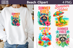 Summer Vibes Beach Animals | Tropical Sublimation Product Image 1