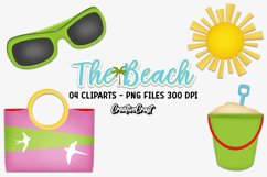 Beach Clip Art, summer clipart graphic, beach illustration Product Image 1