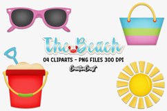 Beach Clip Art, summer clipart graphic, beach illustration Product Image 1