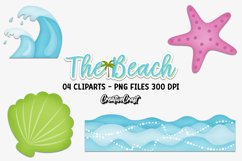 Beach Clip Art, summer clipart graphic, beach illustration Product Image 1