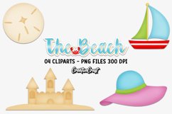 Beach Clip Art, summer clipart graphic, beach illustration Product Image 1