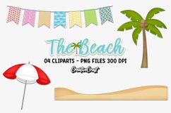 Beach Clip Art, summer clipart graphic, beach illustration Product Image 1