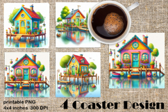 Beach Coaster Sublimation. Sea Coaster Design Product Image 1