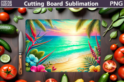 Beach Cutting Board | Tropical Summer Cutting Board Product Image 1