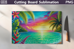 Beach Cutting Board | Tropical Summer Cutting Board Product Image 2