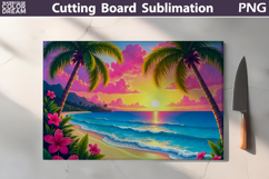 Beach Cutting Board | Tropical Summer Cutting Board Product Image 1