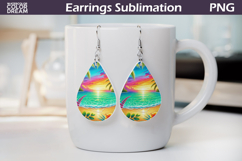 Beach Teardrop Earrings | Sea Earrings Product Image 1