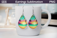 Beach Teardrop Earrings | Sea Earrings Product Image 1