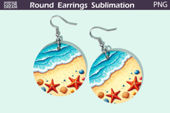Beach Round Earrings | Sea Earrings Product Image 1