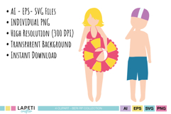 summer kids illustration