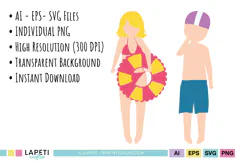 summer kids illustration