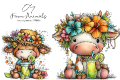 Beach Farm Animals PNG Clipart Product Image 1