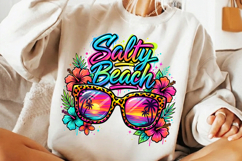 salty beach png, beach sunglasses png, tropical floral png, summer sublimation, coastal shirt design, beach lover gift, floral sunglasses png, vacation shirt png, summer beach design, tropical summer png