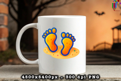 Beach Footprints in Sand PNG Design