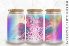 Beach can glass wrap, summer libbey can glass design Product Image 4