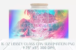 Beach can glass wrap, summer libbey can glass design Product Image 3