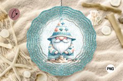 Glitter Beach Gnome Wind Spinner | Summer Sublimation Product Image 1