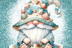 Glitter Beach Gnome Wind Spinner | Summer Sublimation Product Image 3