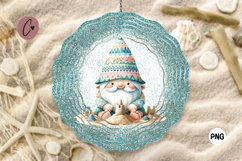 Glitter Beach Gnome Wind Spinner | Summer Sublimation Product Image 1