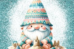 Glitter Beach Gnome Wind Spinner | Summer Sublimation Product Image 3