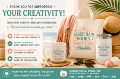 Beach Hair Books Don’t Care SVG File, Beach Reading SVG, Boo Product Image 2
