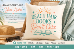 Beach Hair Books Don’t Care SVG File, Beach Reading SVG, Boo Product Image 6