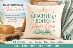 Beach Hair Books Don’t Care SVG File, Beach Reading SVG, Boo Product Image 6