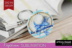 Beach Hat Nautical Keychain PNG Sea Quotes Keychain Product Image 1