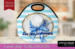 Beach Hat Nautical Lunch Bag Sea Quotes Lunch Bug PNG Product Image 1