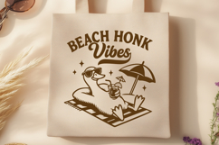 Beach Honk Vibes Goose SVG Funny Summer Goose Clipart PNG Product Image 2