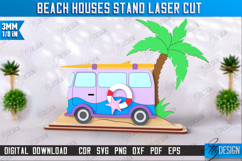 Beach Houses Stand Laser Cut | Summer Design | Sea and Ocean Product Image 1