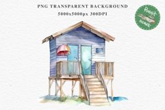 Beach Hut House Landscape Watercolor Clipart PNG Scrapbook Nursery  art Transparent Print for invitation t-shirt designs sublimation kids travel vacation watercolor beach hut house png, landscape clipart, Farm life jpeg sublimation clip art