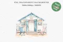 Beach Hut House Landscape Watercolor Clipart PNG Scrapbook Nursery  art Transparent Print for invitation t-shirt designs sublimation kids travel vacation watercolor beach hut house png, landscape clipart, Farm life jpeg sublimation clip art