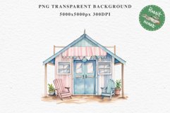 Beach Hut House Landscape Watercolor Clipart PNG Scrapbook Nursery  art Transparent Print for invitation t-shirt designs sublimation kids travel vacation watercolor beach hut house png, landscape clipart, Farm life jpeg sublimation clip art