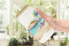 Beach Landscape Glass Can Wraps Product Image 2