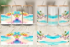 Beach Landscape Glass Can Wraps Product Image 3
